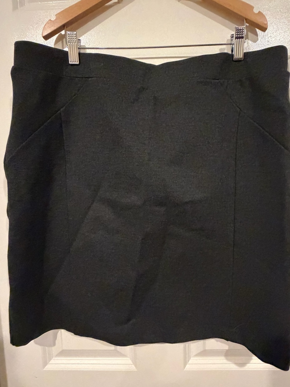 Mario Serrani Black Ponte tummy control Pencil Skirt XL